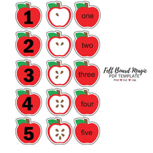 Load image into Gallery viewer, Apple Seed Counting Printable