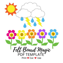 Load image into Gallery viewer, Five Little Flowers Printable Template