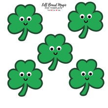 Load image into Gallery viewer, Five Shamrocks Printable Template