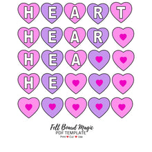 Load image into Gallery viewer, HEART Printable Template
