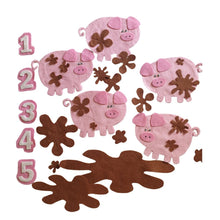 Load image into Gallery viewer, Five Muddy Pigs Felt Set Pattern