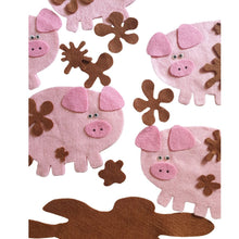 Load image into Gallery viewer, Five Muddy Pigs Felt Set Pattern