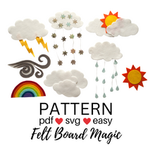 Load image into Gallery viewer, What's the Weather Felt Set Pattern