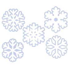 Load image into Gallery viewer, Five Little Snowflakes Felt Set Pattern