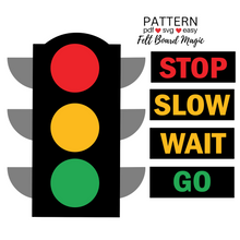 Load image into Gallery viewer, Traffic Lights Felt Set Pattern