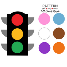 Load image into Gallery viewer, Traffic Lights Felt Set Pattern