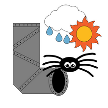 Load image into Gallery viewer, Incy Wincy Itsy Bitsy Spider Felt Set Pattern
