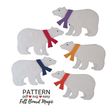 Load image into Gallery viewer, Five Little Polar Bears Felt Set Pattern
