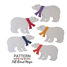 Load image into Gallery viewer, Five Little Polar Bears Felt Set Pattern