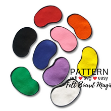 Load image into Gallery viewer, Jelly Bean Count Down Felt Set Pattern