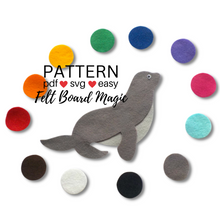 Load image into Gallery viewer, Sammy the Seal Felt Set Pattern