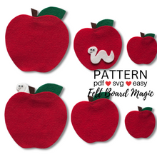 Load image into Gallery viewer, Little Worm Hide and Seek Sizes Game Felt Set Pattern