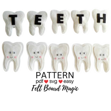 Load image into Gallery viewer, TEETH like BINGO Felt Set Pattern