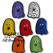 Load image into Gallery viewer, The Chocolate Chip Ghost Felt Set Pattern