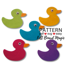 Load image into Gallery viewer, Five Rubber Ducks Felt Set Pattern