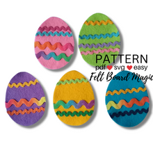 Load image into Gallery viewer, Five Little Easter Eggs Felt Set Pattern