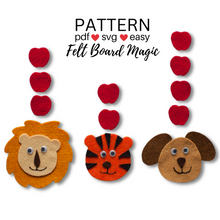 Load image into Gallery viewer, Ten Apples Up on Top Felt Set Pattern