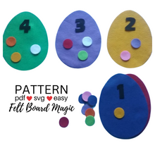 Load image into Gallery viewer, Spotty Egg Counting Felt Set Pattern