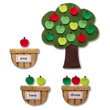 Load image into Gallery viewer, Apple Counting Baskets Felt Set Pattern
