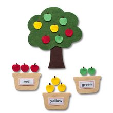 Load image into Gallery viewer, Apple Color Sorting Felt Set Pattern