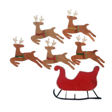Load image into Gallery viewer, Five Little Reindeer Felt Set Pattern