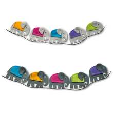 Load image into Gallery viewer, Five Grey Elephants Felt Set Pattern