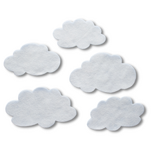 Load image into Gallery viewer, Five Little Clouds Felt Set Pattern