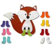 Load image into Gallery viewer, Fox in Socks Felt Set Pattern