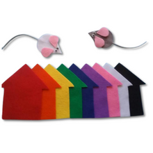 Load image into Gallery viewer, Little Mouse Hide and Seek Colours Felt Set Pattern