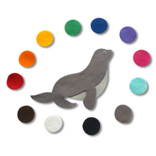Load image into Gallery viewer, Sammy the Seal Felt Set Pattern