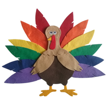 Load image into Gallery viewer, Turkey Feathers Colors Felt Set Pattern