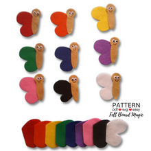 Load image into Gallery viewer, Butterfly Wing Colour Matching Felt Set Pattern
