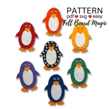 Load image into Gallery viewer, Pippa's Penguins Felt Set Pattern