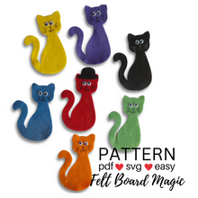 Load image into Gallery viewer, Scat the Cat Felt Set Pattern