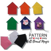 Load image into Gallery viewer, Little Mouse Hide and Seek Colours Felt Set Pattern