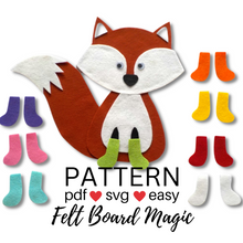 Load image into Gallery viewer, Fox in Socks Felt Set Pattern
