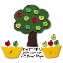 Load image into Gallery viewer, A is for Apple Felt Set Pattern