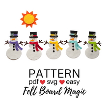 Load image into Gallery viewer, Five Little Snowmen Felt Set Pattern