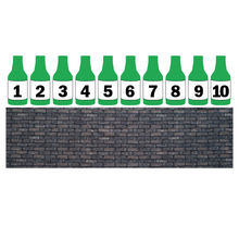 Load image into Gallery viewer, Ten Green Bottles Standing on the Wall Felt Set Pattern