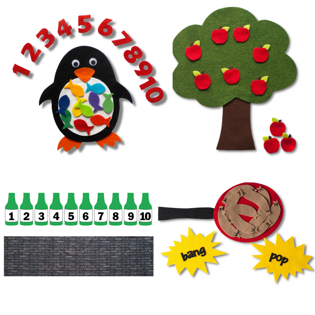 Count to 10 Felt Set Pattern Bundle Felt Board Magic