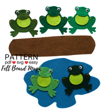 Load image into Gallery viewer, Five Little Speckled Frogs Felt Set Pattern
