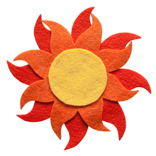 Load image into Gallery viewer, Bright Sun Shining Down Felt Set Pattern