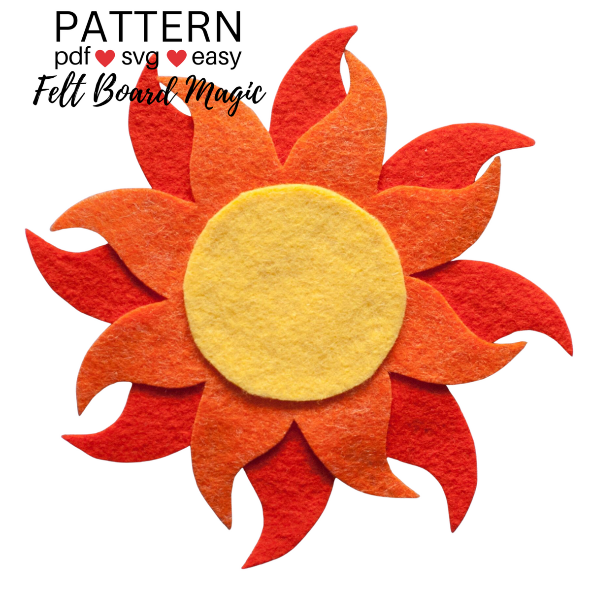 Bright Sun Shining Down Felt Set Pattern Felt Board Magic