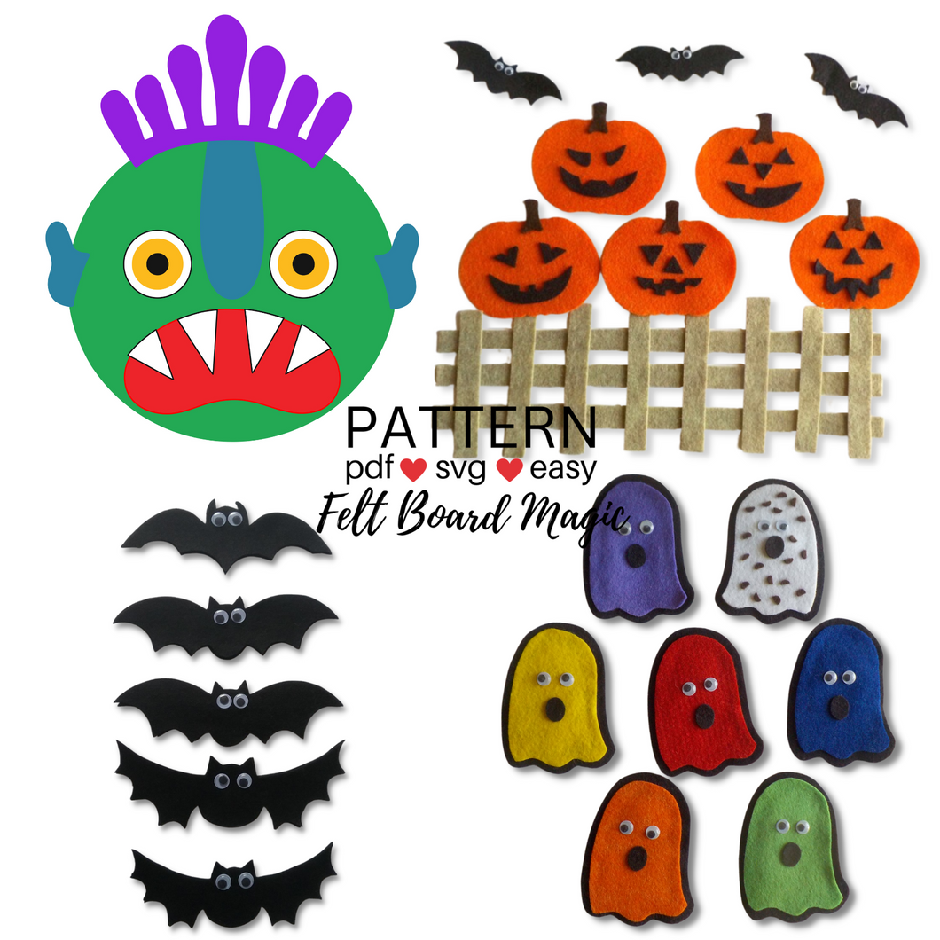 Halloween 2 Felt Set Pattern Bundle