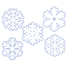 Load image into Gallery viewer, Five Little Snowflakes Felt Set Pattern
