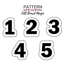 Load image into Gallery viewer, Numbers 1 to 5 Pattern
