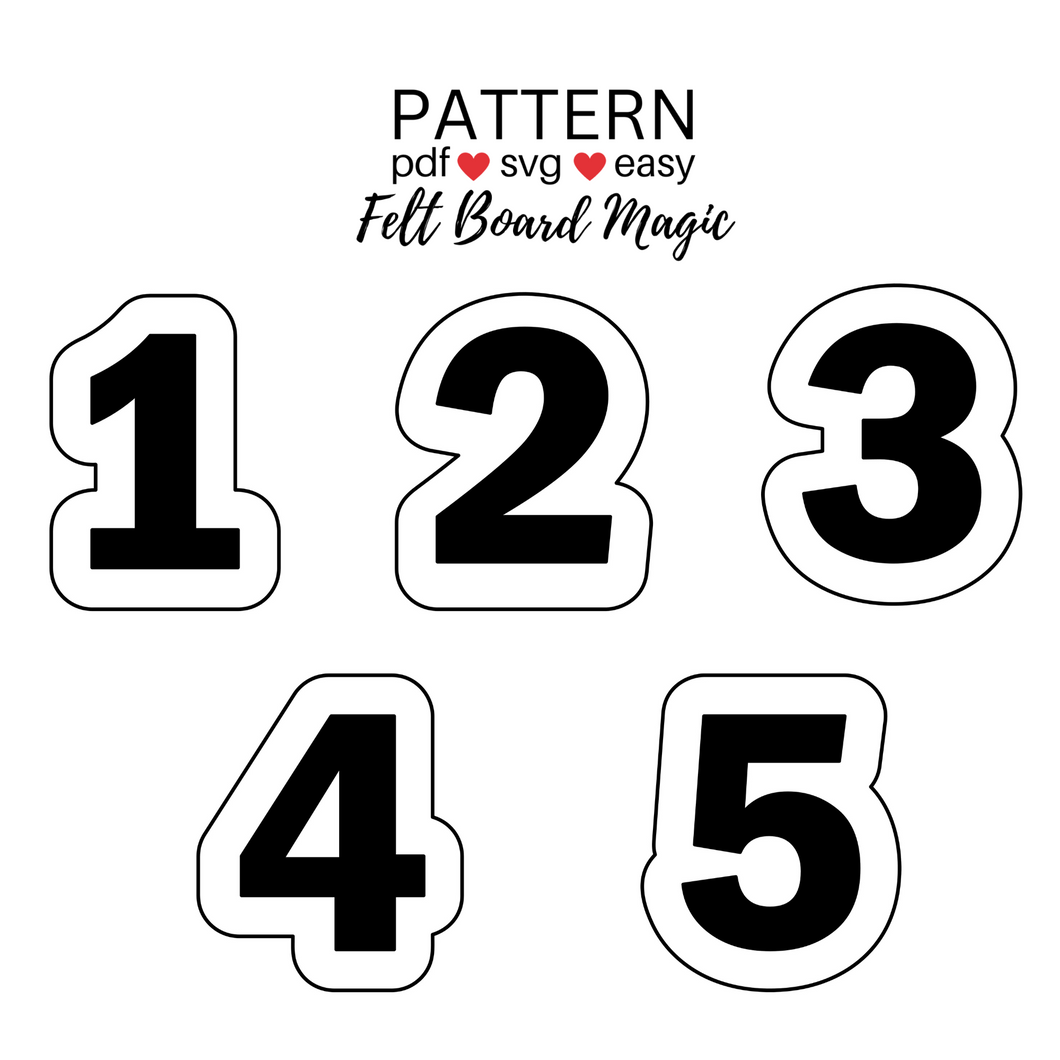 Numbers 1 to 5 Pattern