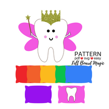 Load image into Gallery viewer, Hide and Seek Tooth Fairy Colours Game Felt Set Pattern
