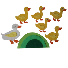 Load image into Gallery viewer, Five Little Ducks went out one Day Felt Set Pattern
