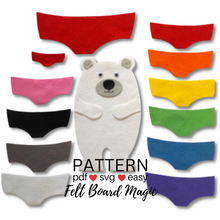 Load image into Gallery viewer, Polar Bear&#39;s Underwear Felt Set Pattern
